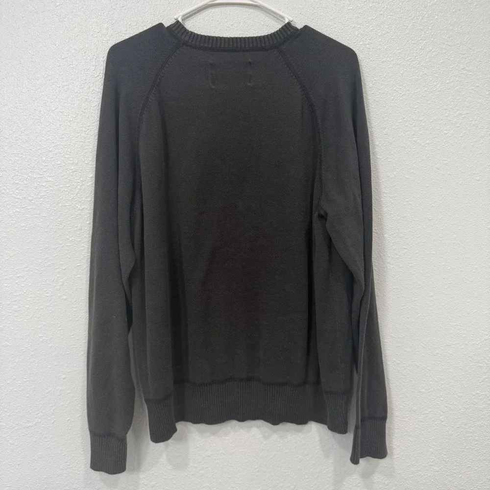 Aeropostale Compagnie Generale‎ Gray Crewneck Raglan Knit Sweater Womens XL
